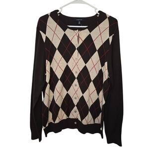 Lands’ End 100% Supima Cotton Chandler Bing Inspired Pullover Sweater